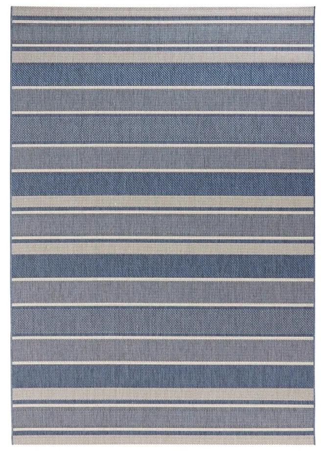 Modrý vonkajší koberec Bougari Strap, 160 x 230 cm
