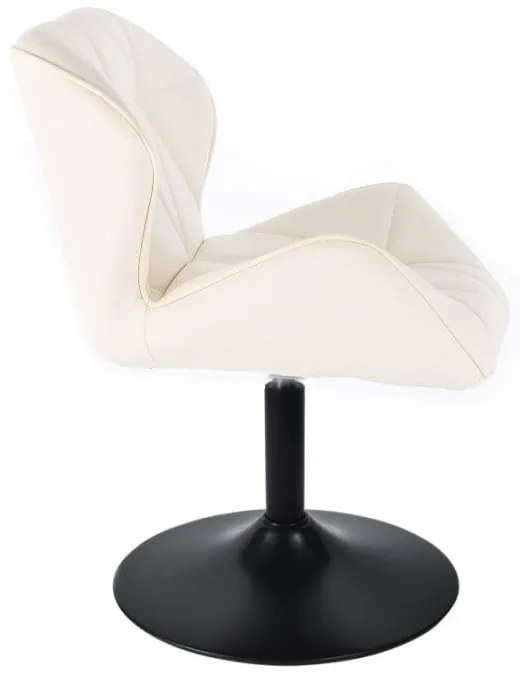 LuxuryForm DESIGN Stolička MILANO na čiernom tanieri - krémová