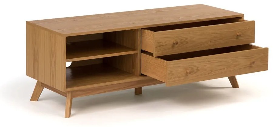TV stolík v dekore duba v prírodnej farbe 130x50 cm Kensal – Woodman