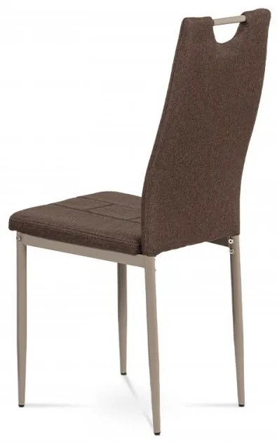 Jedálenská stolička LANA — látka, hnedá