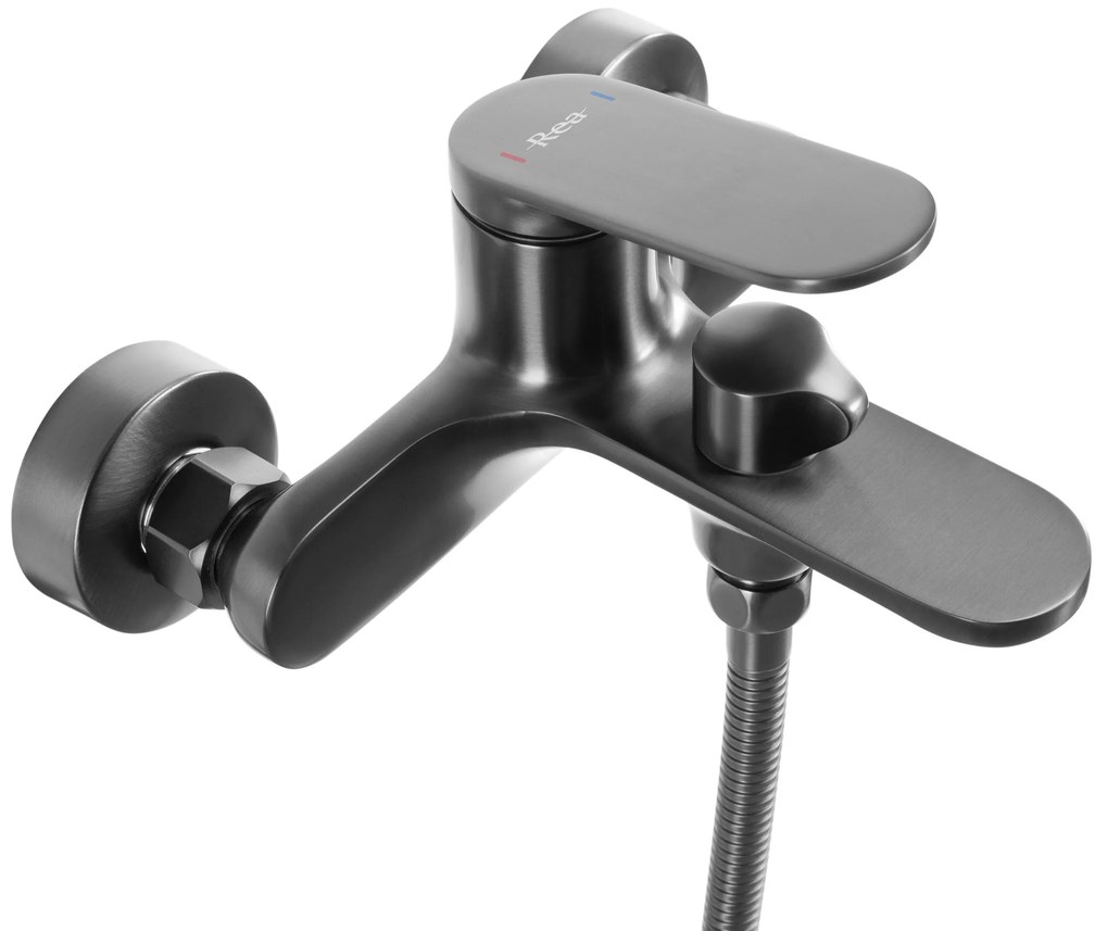 Rea Marco, vaňová batéria s ručnou sprchovou súpravou, grafitová, REA-B5063