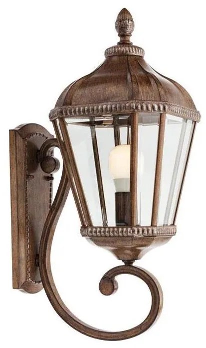 Redo 9656 - Vonkajšia nástenná lampa ESSEN 1xE27/70W/230V IP44 hnedá/patina