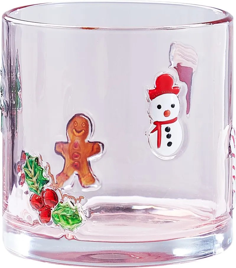 X-MAS Lampáš vianočná" 10 cm - ružová