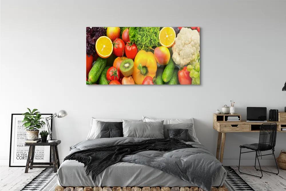 Obraz plexi Karfiol uhorka kiwi 140x70 cm