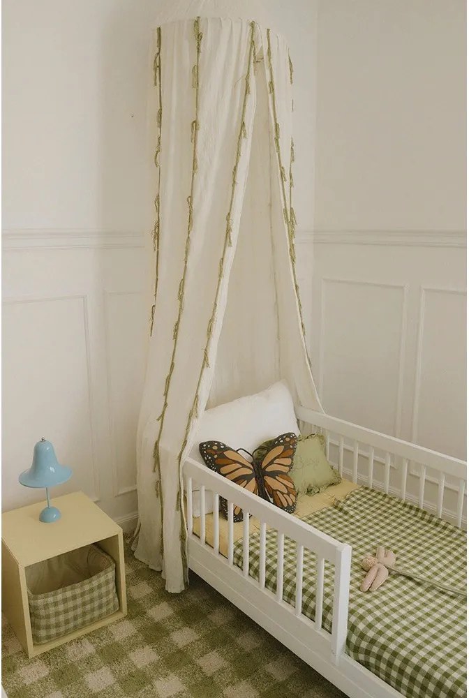 Zelený prateľný/ručne tkaný bavlnený detský koberec 90x120 cm Vichy – Lorena Canals