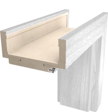 Obložková zárubňa DRE 80 cm pre hrúbku steny 8-10,5 cm borovice biela ľavá O1BB80L
