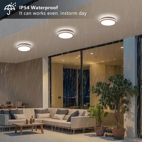 Brilagi - LED vonkajšie svietidlo s pohybovým senzorom BENE LED/24W/230V pr. 26 cm hnedé IP54