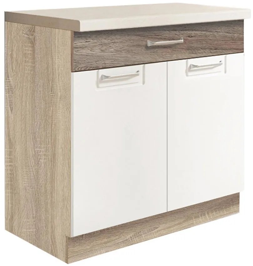 Skrinka do kuchyne Econo 6D Sonoma/Biely/San Remo