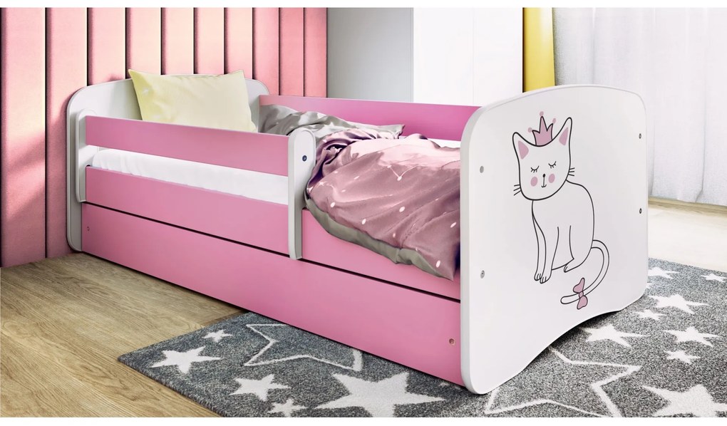Detská posteľ Babydreams mačka ružová