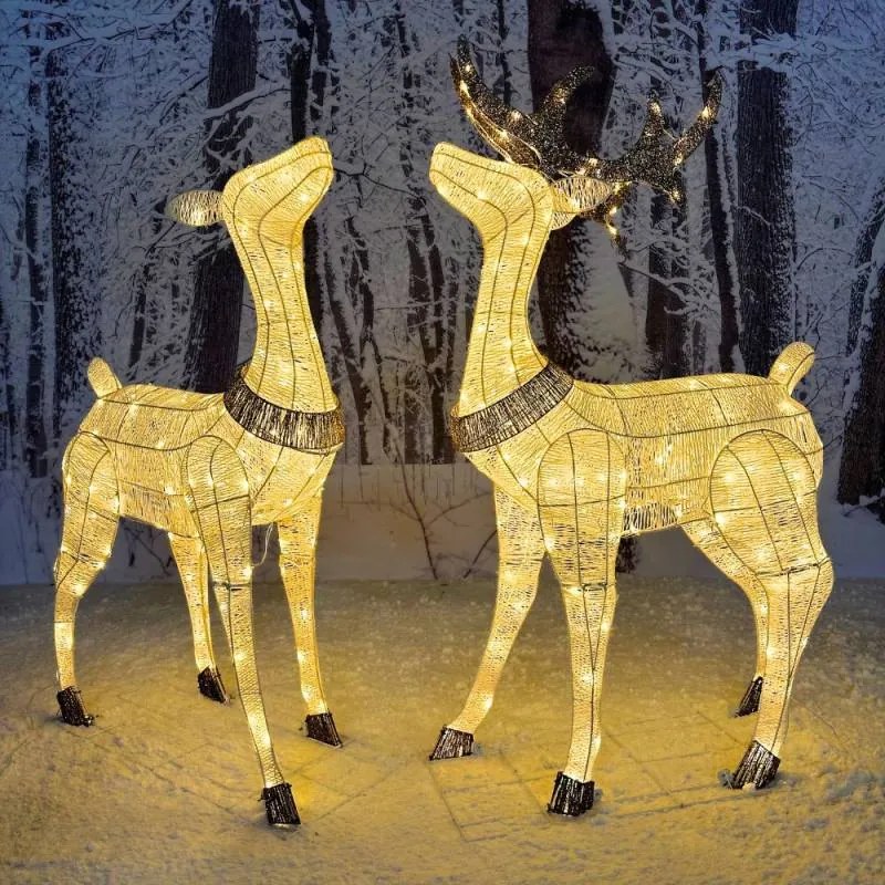 DECOLED LED svetlo pre jeleňa, 150 cm, 161 teplých bielych LED diód