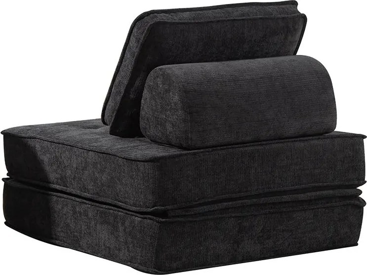 Rozkladacia multifunkčná sofa CALMERO - čierna