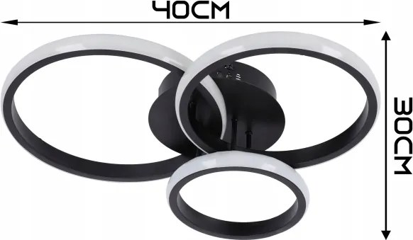 Stmievateľné stropné LED svietidlo LED/70W/230V 3000-6500K čierne + diaľkové ovládanie