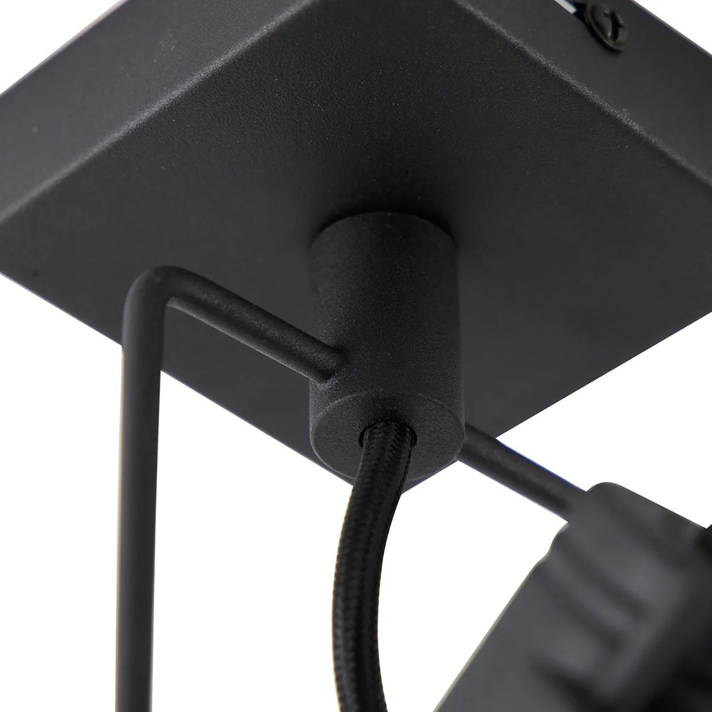 Inteligentné bodové svetlo čierne vrátane Wifi GU10 - Suplux