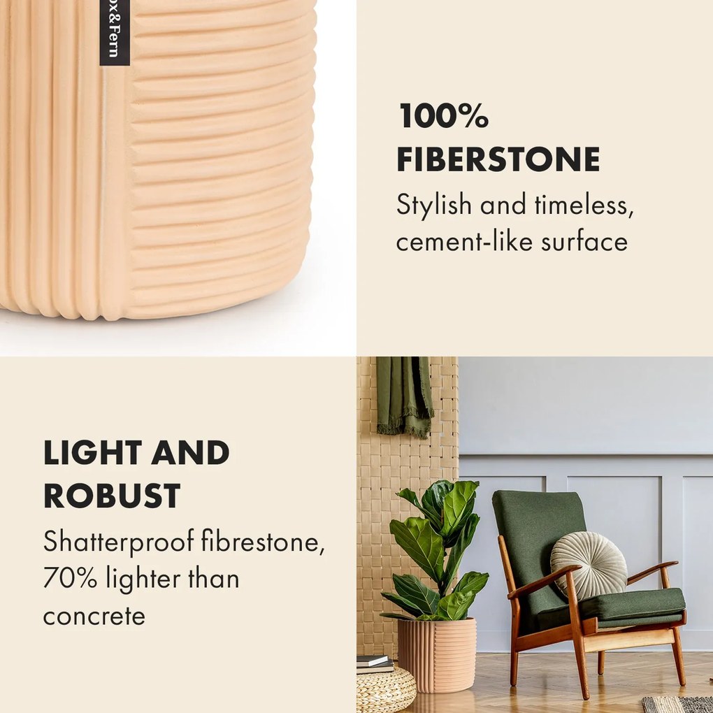 Fox & Fern Hasselt, kvetináč z polystonu, ručne robený