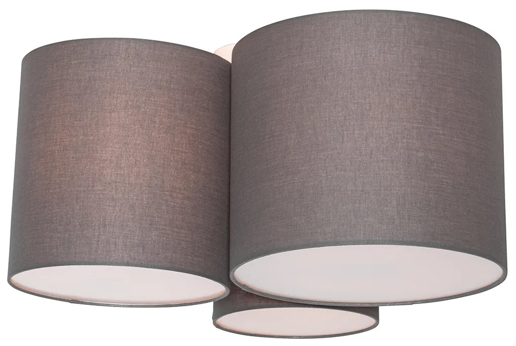 Moderné stropné svietidlo taupe 3-svetlo - Multidrum