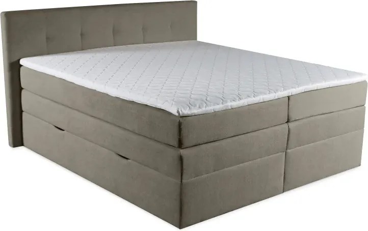 Kontinentálna boxspring posteľ ANNA 200x220, šedá (gerra 90)