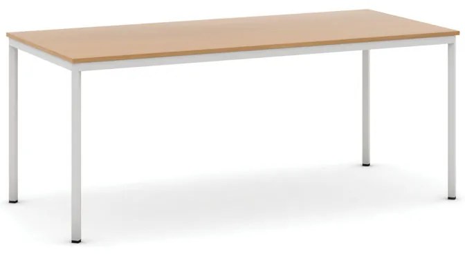 Jedálenský stôl, 180x80 cm, sivá podnož, buk