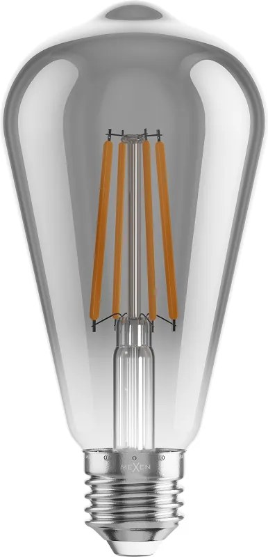 Mexen Vintis, LED filamentová žiarovka E27, ST64, 8 W, teplá biela 2700K, dymová, L152-E27-0827-70