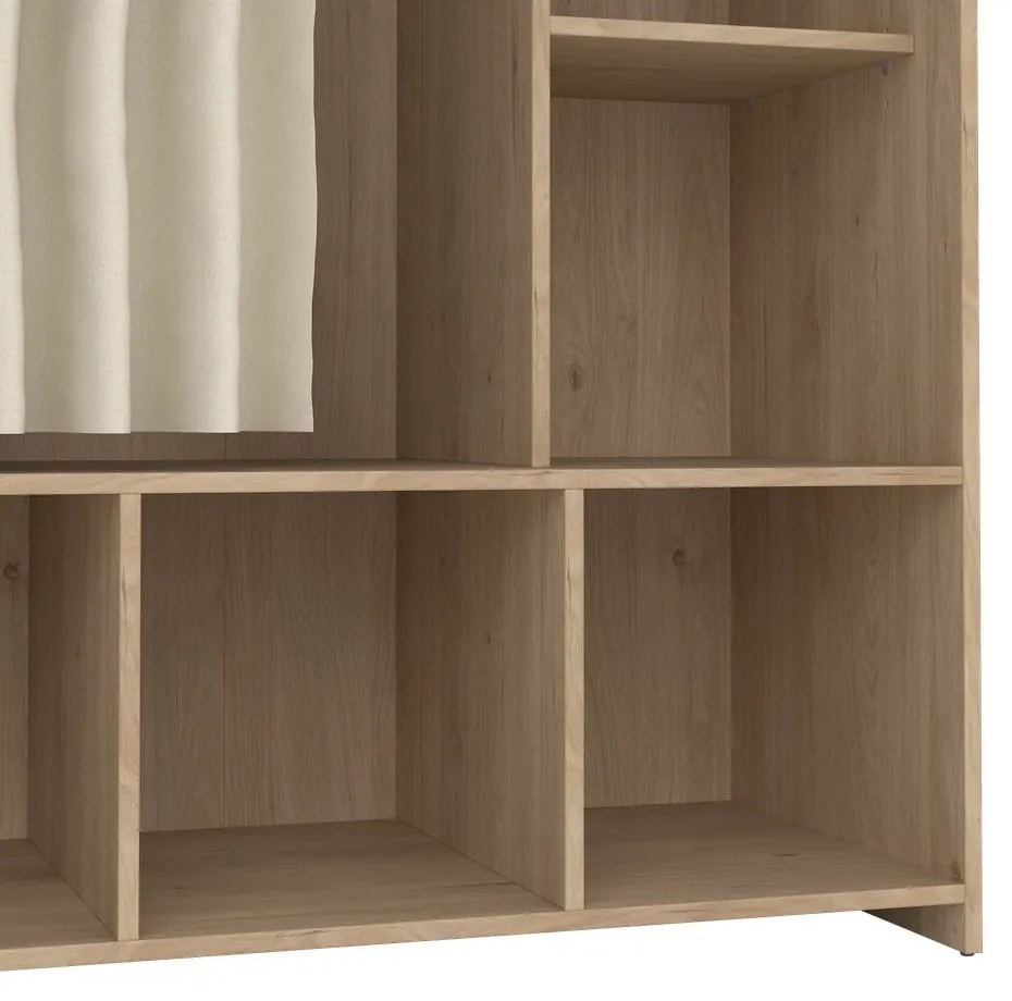Bielo-béžová šatníková skriňa v dekore duba 105x180 cm Kit – Tvilum