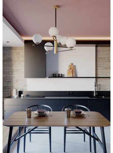 Redo 01-2950 - Luster na tyči ESSENTIAL 6xE14/28W/230V