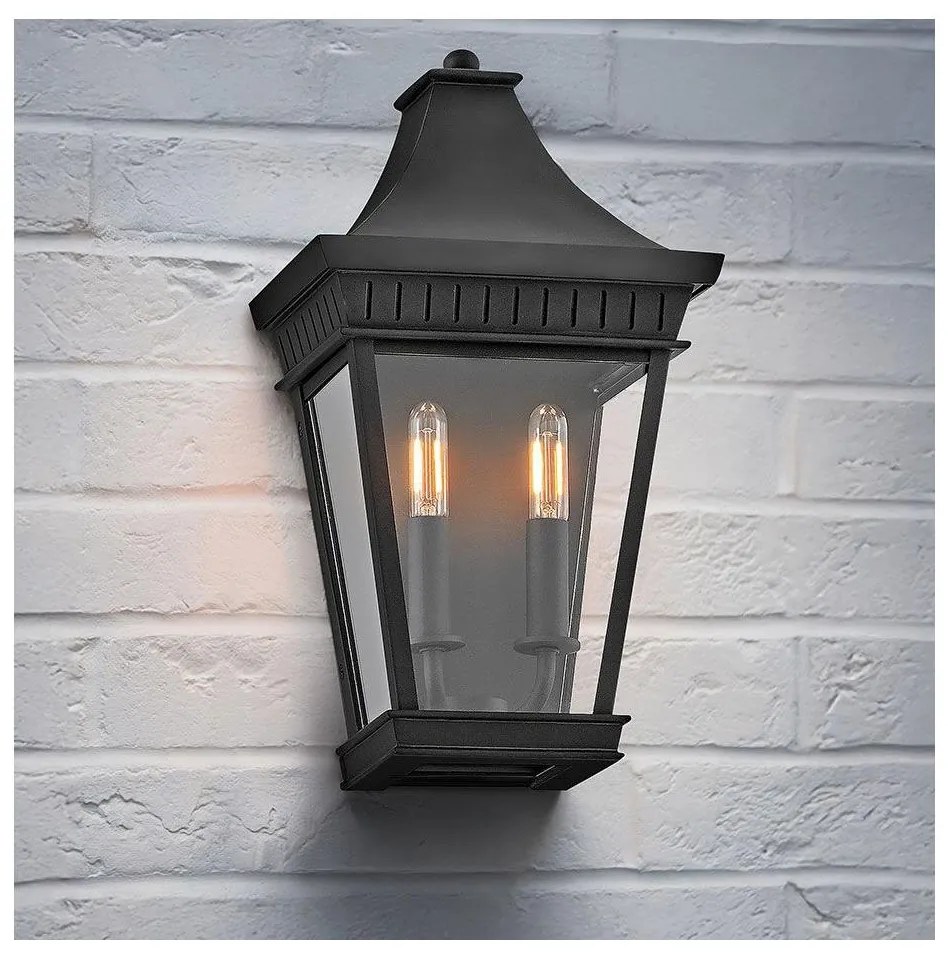 Hinkley HK-CHAPEL-HILL7-MB - Vonkajšie svietidlo CHAPEL HILL 2xE14/40W/230V IP44