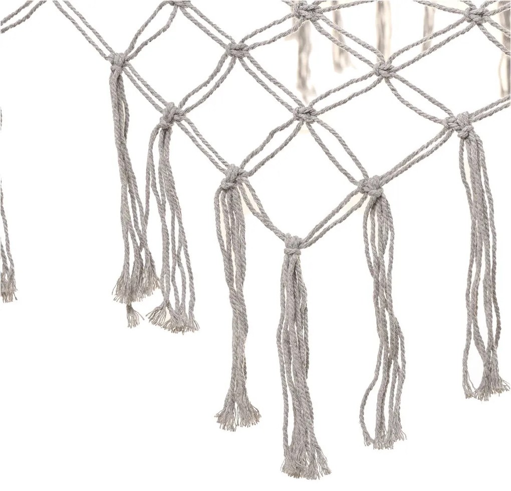 IKO Záhradná hojdacia sieť – Brazílska boho sieťovina, 200cm sivá