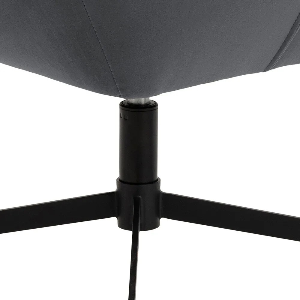 Sivé otočné zamatové kreslo Paris – Actona