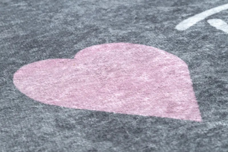 Dywany Łuszczów, Detský kusový koberec Junior 52106.801 Alphabet grey, 160x220, šedá, detská izba