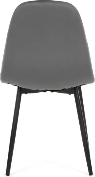 Jedálenská stolička zamatová, sivá CT-V2971 GREY4