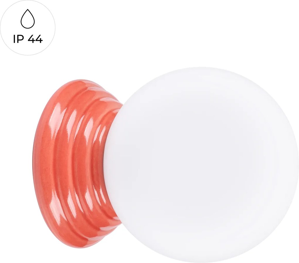 Nástenné svietidlo Zori, 1x biele sklenené tienidlo, p