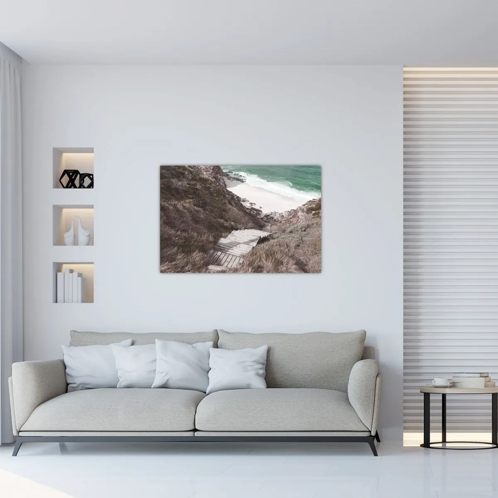 Obraz - Cesta k smaragdovému moru (90x60 cm)
