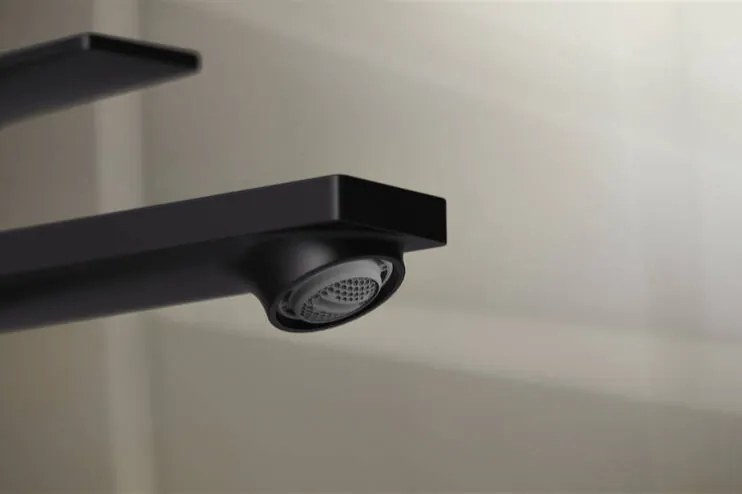 Hansgrohe Rebris E, umývadlová batéria 110 s odtokovou súpravou s tiahlom, čierna matná, HAN-72557670
