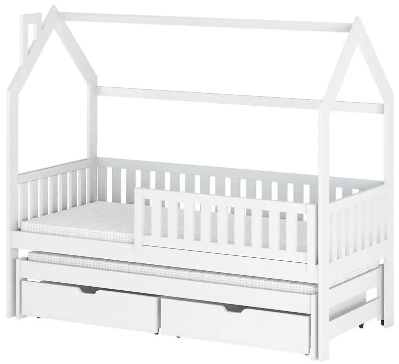 Posteľ Domček Monkey 80x160 biela