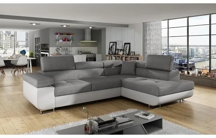 Rohová sedacia súprava DOLI, pravá, sivá (neve 97/83)