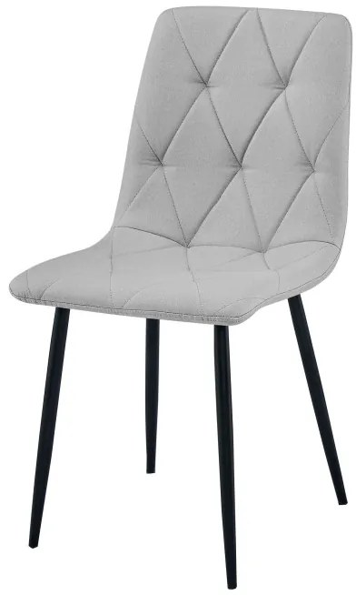 Jedálenská stolička LIBRA svetlosivá / čierne nohy