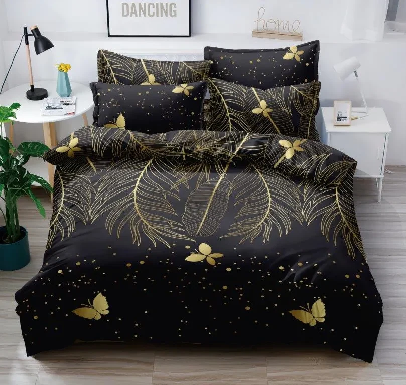 Obliečky z mikrovlákna VISATA čierne Rozmer obliečky: 2 ks 70 x 90 cm | 200 x 220 cm