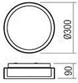 Redo 01-1453 - LED Kúpeľňové stropné svietidlo NAJI LED/12W/230V IP44