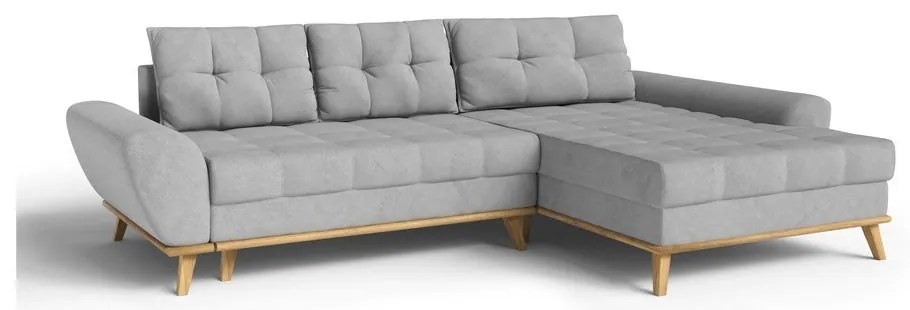 Svetlosivá rozkladacia rohová pohovka (pravý roh) Balitco – Ropez