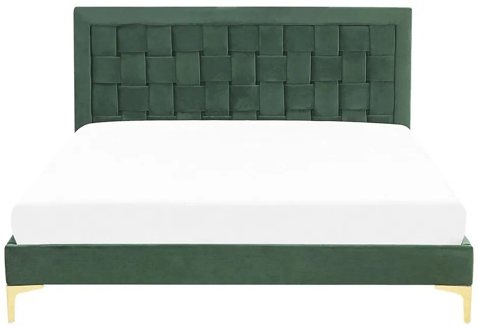 Manželská posteľ 140 cm LIMO (polyester) (tmavozelená) (s roštom). Vlastná spoľahlivá doprava až k Vám domov. 1022886