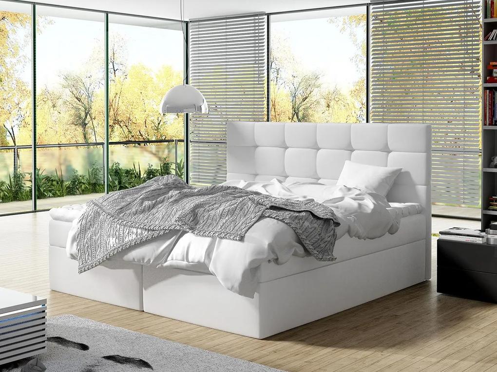 Kontinentálna posteľ 160 cm Cinara (ekokoža soft 017 (biela). Vlastná spoľahlivá doprava až k Vám domov. 1054104