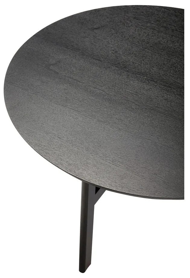 Čierny okrúhly konferenčný stolík ø 80 cm Fjord – Hübsch