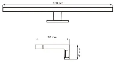 LED Kúpeľňové osvetlenie zrkadla MILOS LED/5W/230V 4000K 30 cm IP44 čierna