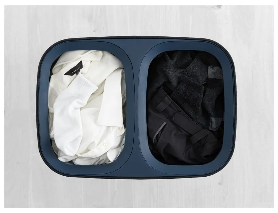 Antracitovosivý látkový/plastový kôš na bielizeň 2x45 l Tota – Joseph Joseph