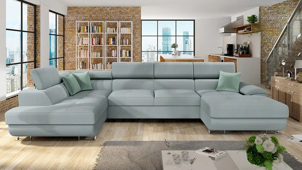 Rohová sedacia súprava Alvin Bis Premium, Dostupné poťahy: Terra 05 + Terra 05 + Terra 15 ECO, Strana: Pravá