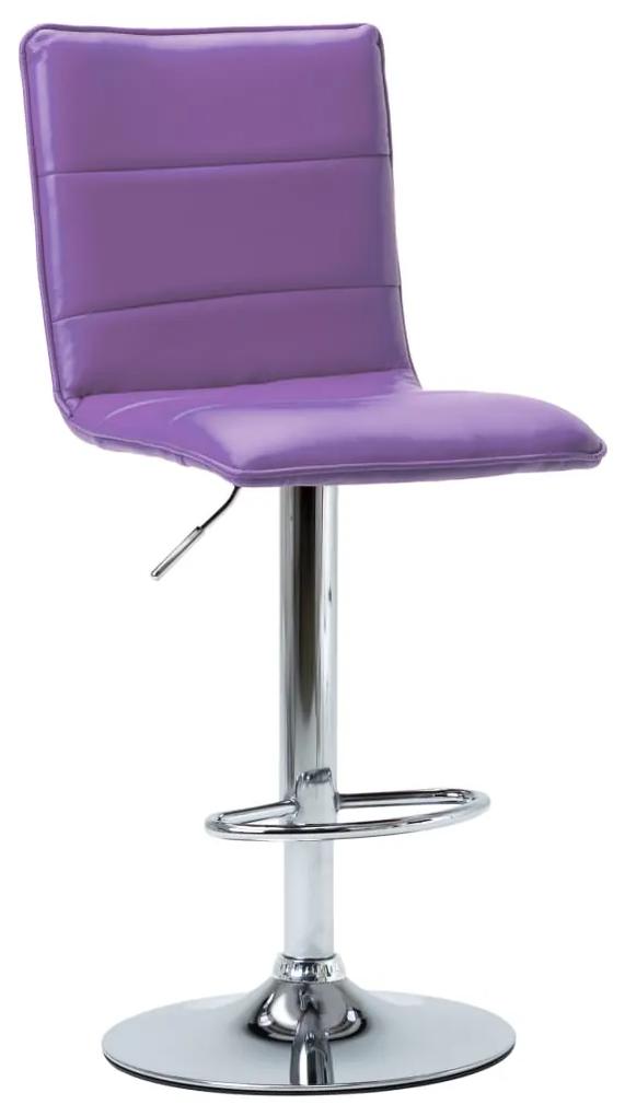 vidaXL Barová stolička fialová umelá koža
