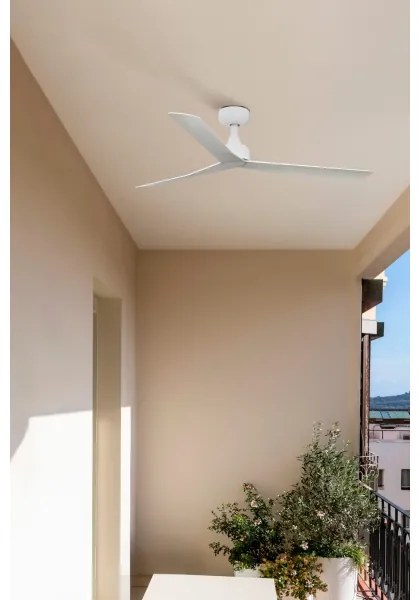 FARO 34274 - Stropný ventilátor MARINE M biela IP44 + diaľkové ovládanie