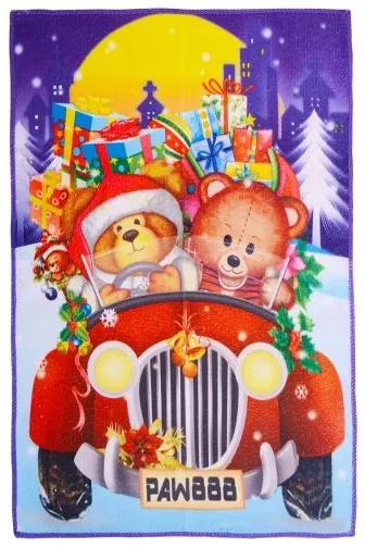 Vianočné uterák medvídci v aute
