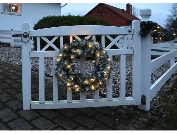 Eglo 410932 - LED Vonkajší vianočný veniec EDMONTON 30xLED/0,064W/3/230V IP44