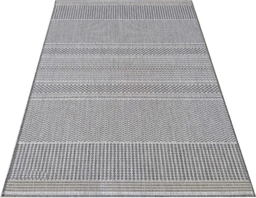 DY Sivý obojstranný koberec s geometrickým vzorom Zara 12 Rozmer: 120x170 cm