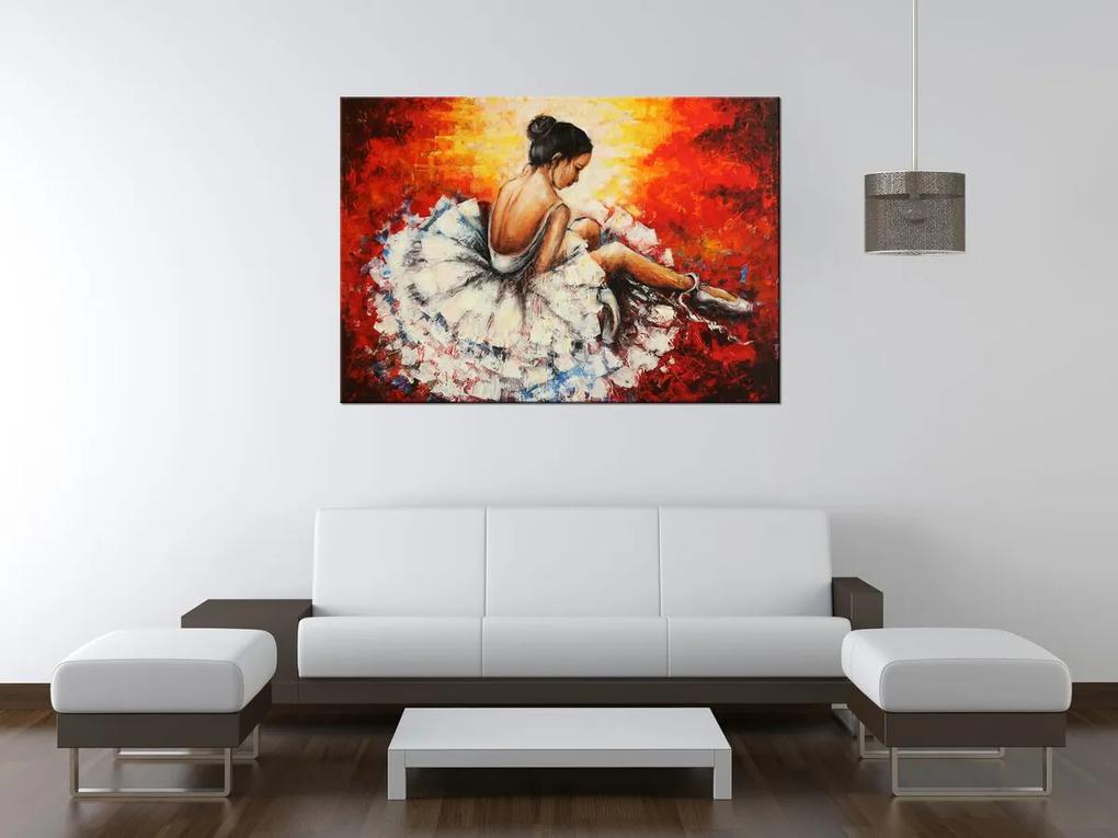 Gario Ručne maľovaný obraz Unavená baletka Rozmery: 100 x 70 cm